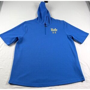 UCLA Bruins Hoodie Mens XL Blue Under Armour Short Sleeve Pullover NCAA